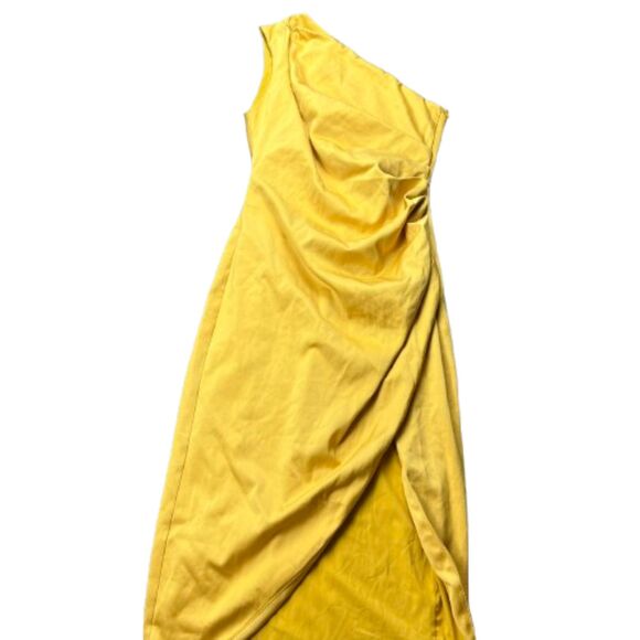 Elliatt Women's Yellow Cassini One Shoulder Midi Dress Size S - Picture 4 of 6